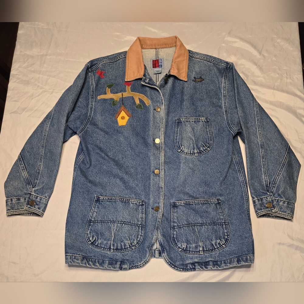 Sunbelt Blue‎ Jean Jacket with Tan Collar
